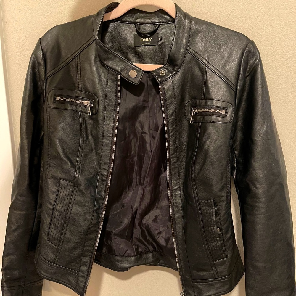 ONLY Faux Leather Biker Jacket